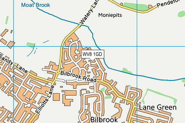 WV8 1GD map - OS VectorMap District (Ordnance Survey)