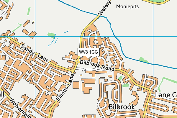 WV8 1GG map - OS VectorMap District (Ordnance Survey)