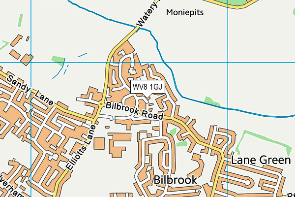 WV8 1GJ map - OS VectorMap District (Ordnance Survey)