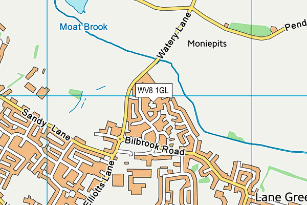 WV8 1GL map - OS VectorMap District (Ordnance Survey)