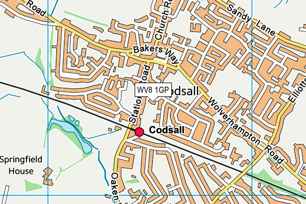 WV8 1GP map - OS VectorMap District (Ordnance Survey)