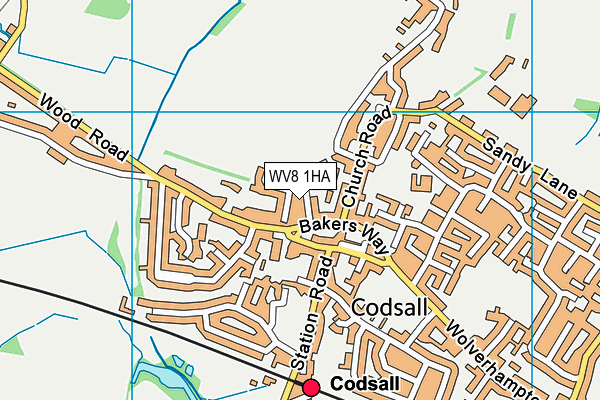 WV8 1HA map - OS VectorMap District (Ordnance Survey)