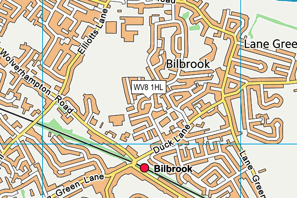 WV8 1HL map - OS VectorMap District (Ordnance Survey)