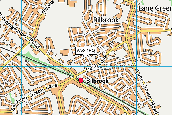 WV8 1HQ map - OS VectorMap District (Ordnance Survey)