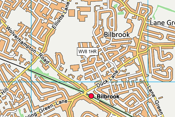 WV8 1HR map - OS VectorMap District (Ordnance Survey)