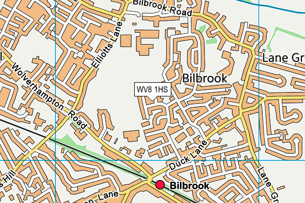 WV8 1HS map - OS VectorMap District (Ordnance Survey)