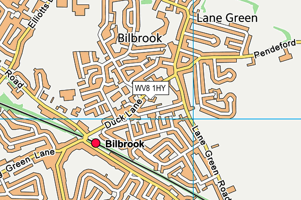 WV8 1HY map - OS VectorMap District (Ordnance Survey)