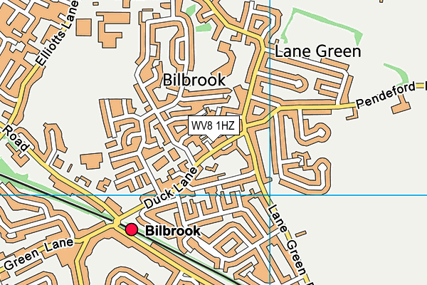 WV8 1HZ map - OS VectorMap District (Ordnance Survey)