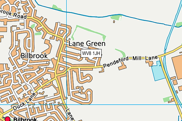 WV8 1JH map - OS VectorMap District (Ordnance Survey)