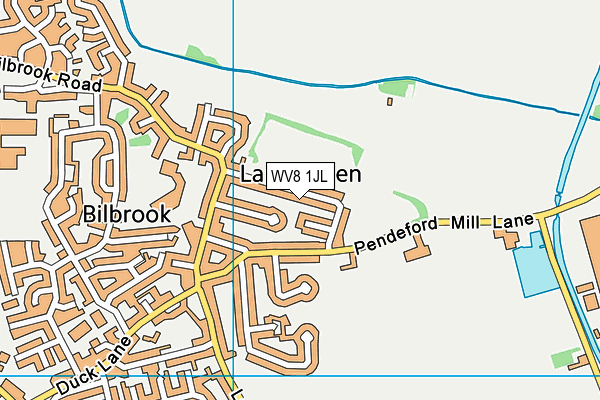WV8 1JL map - OS VectorMap District (Ordnance Survey)