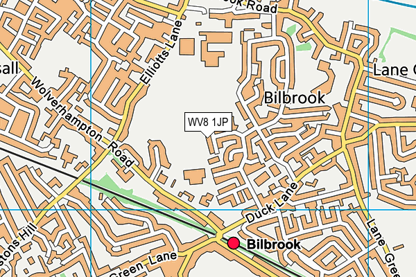 WV8 1JP map - OS VectorMap District (Ordnance Survey)