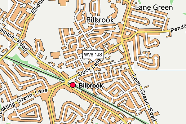 WV8 1JS map - OS VectorMap District (Ordnance Survey)