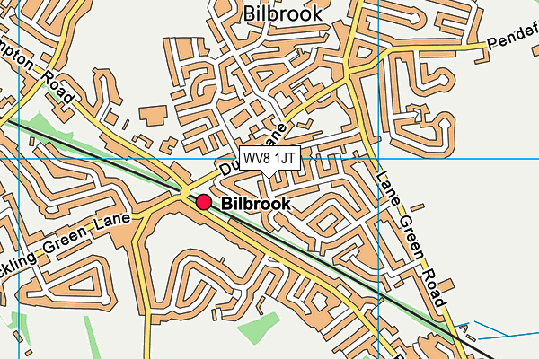 WV8 1JT map - OS VectorMap District (Ordnance Survey)