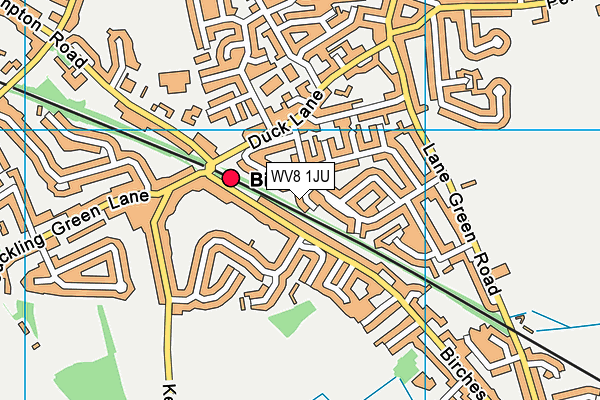 WV8 1JU map - OS VectorMap District (Ordnance Survey)