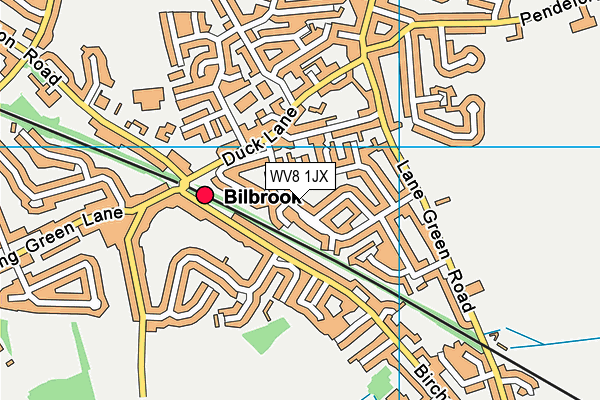 WV8 1JX map - OS VectorMap District (Ordnance Survey)