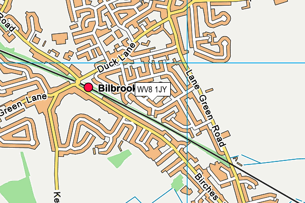WV8 1JY map - OS VectorMap District (Ordnance Survey)