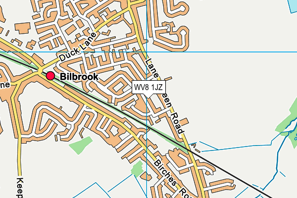 WV8 1JZ map - OS VectorMap District (Ordnance Survey)