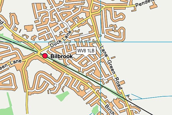 WV8 1LB map - OS VectorMap District (Ordnance Survey)