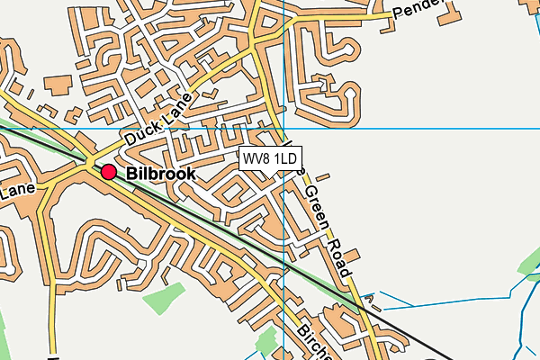 WV8 1LD map - OS VectorMap District (Ordnance Survey)