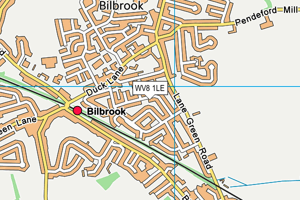 WV8 1LE map - OS VectorMap District (Ordnance Survey)