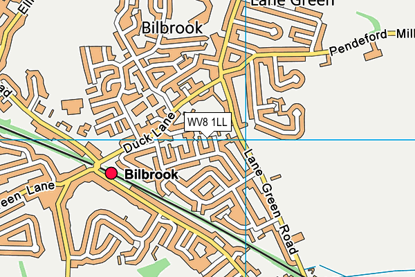 WV8 1LL map - OS VectorMap District (Ordnance Survey)