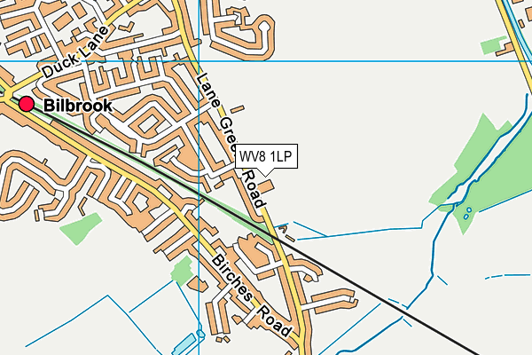 WV8 1LP map - OS VectorMap District (Ordnance Survey)