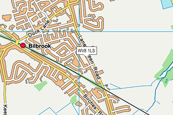 WV8 1LS map - OS VectorMap District (Ordnance Survey)