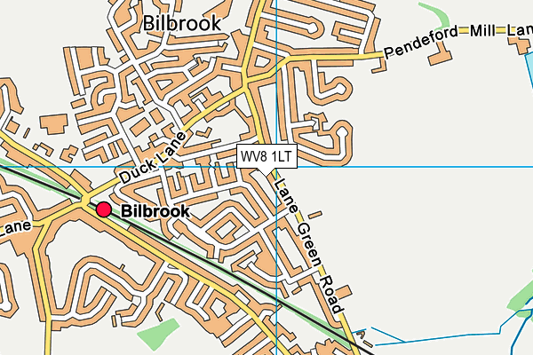 WV8 1LT map - OS VectorMap District (Ordnance Survey)