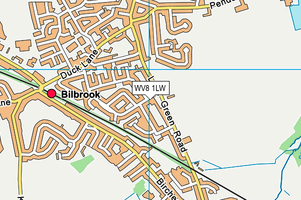 WV8 1LW map - OS VectorMap District (Ordnance Survey)