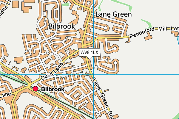 WV8 1LX map - OS VectorMap District (Ordnance Survey)