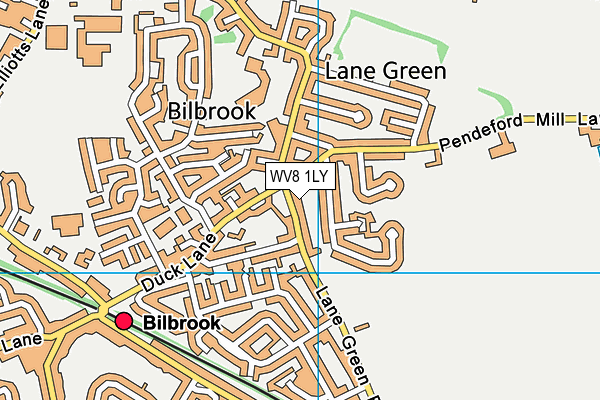 WV8 1LY map - OS VectorMap District (Ordnance Survey)