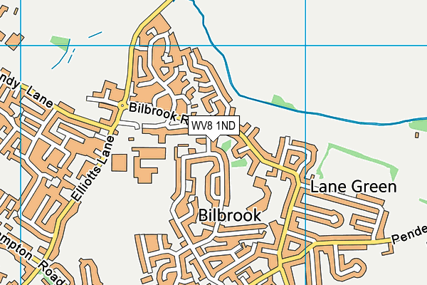 WV8 1ND map - OS VectorMap District (Ordnance Survey)