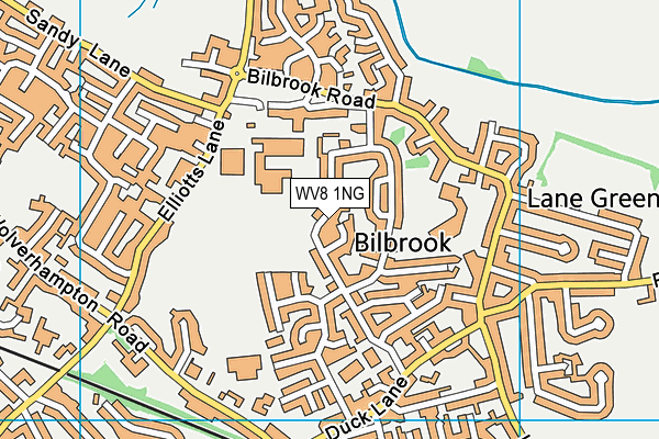 WV8 1NG map - OS VectorMap District (Ordnance Survey)