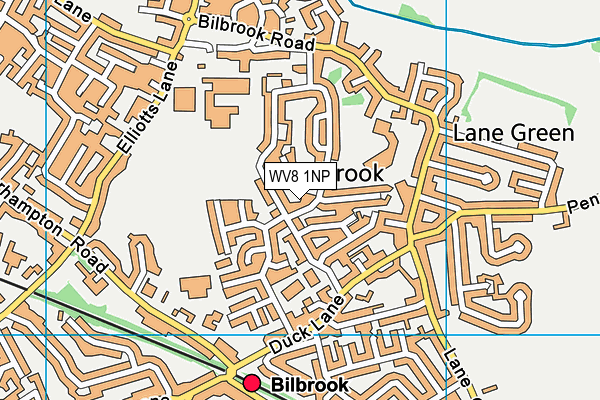 WV8 1NP map - OS VectorMap District (Ordnance Survey)