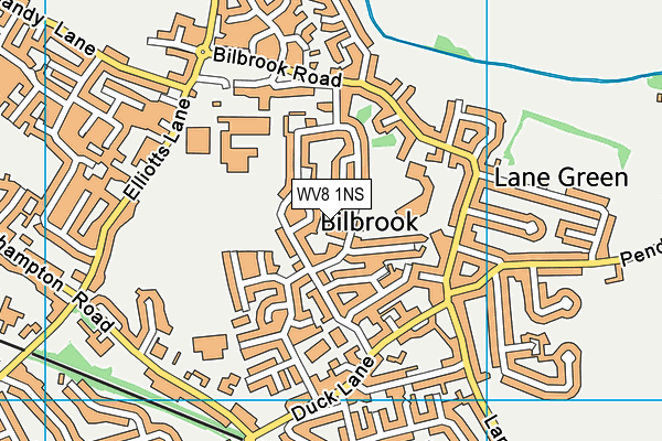 WV8 1NS map - OS VectorMap District (Ordnance Survey)