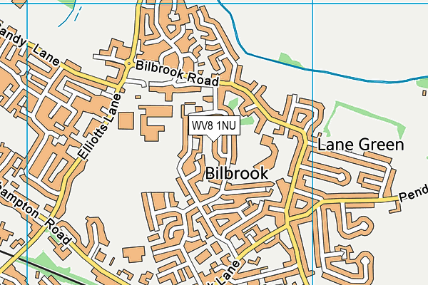 WV8 1NU map - OS VectorMap District (Ordnance Survey)