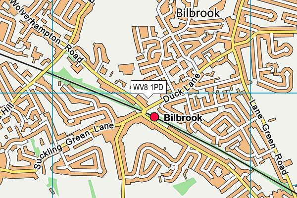 WV8 1PD map - OS VectorMap District (Ordnance Survey)