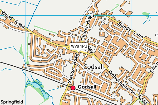 WV8 1PU map - OS VectorMap District (Ordnance Survey)