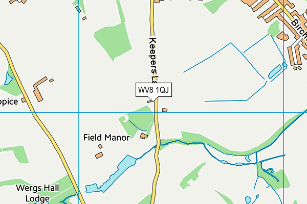 WV8 1QJ map - OS VectorMap District (Ordnance Survey)