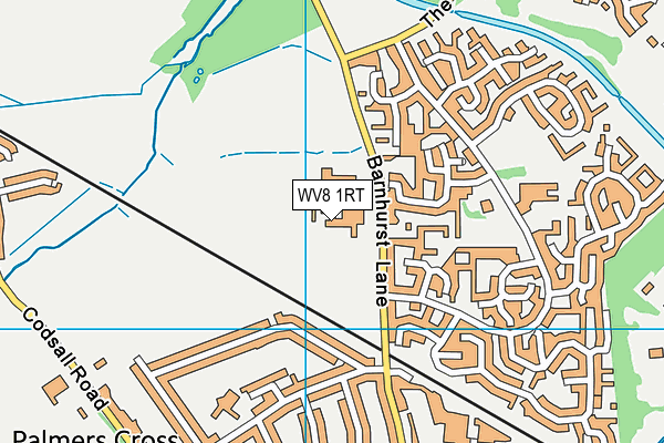 WV8 1RT map - OS VectorMap District (Ordnance Survey)