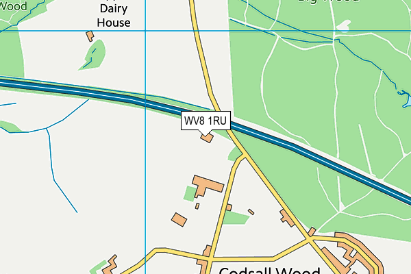 WV8 1RU map - OS VectorMap District (Ordnance Survey)