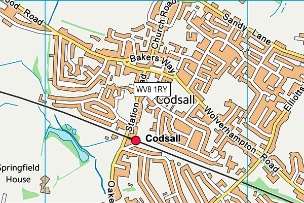 WV8 1RY map - OS VectorMap District (Ordnance Survey)