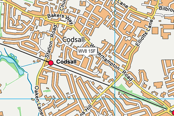 WV8 1SF map - OS VectorMap District (Ordnance Survey)