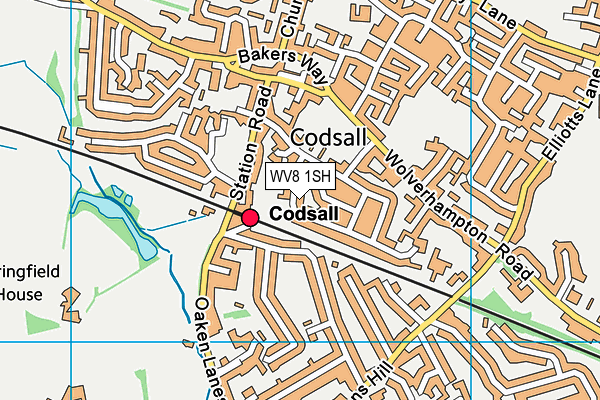 WV8 1SH map - OS VectorMap District (Ordnance Survey)