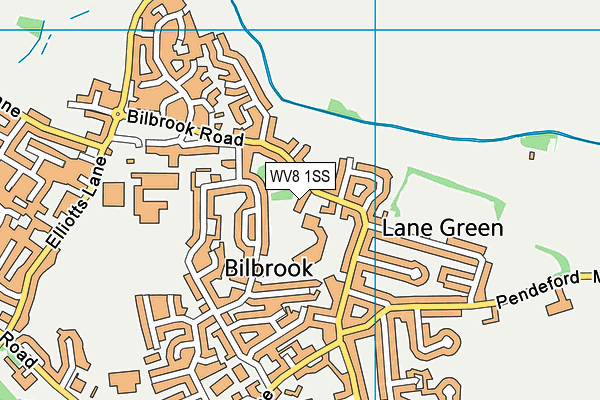 WV8 1SS map - OS VectorMap District (Ordnance Survey)