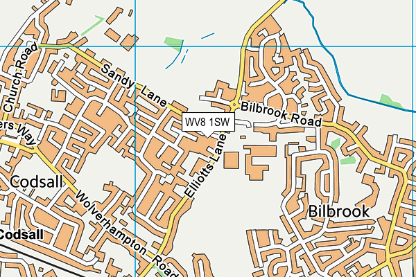 WV8 1SW map - OS VectorMap District (Ordnance Survey)
