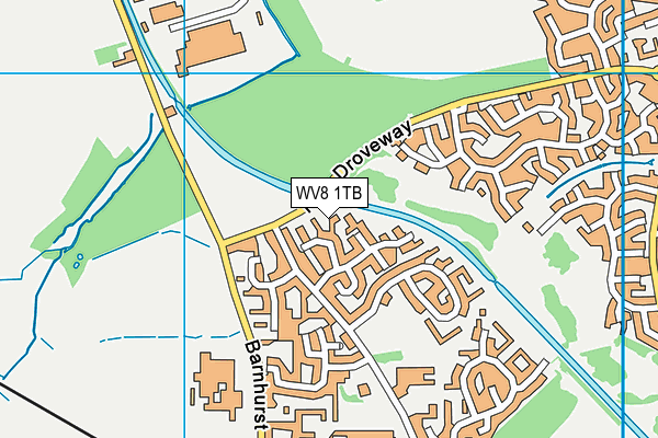 WV8 1TB map - OS VectorMap District (Ordnance Survey)