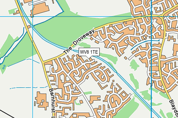 WV8 1TE map - OS VectorMap District (Ordnance Survey)
