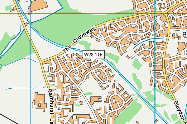 WV8 1TF map - OS VectorMap District (Ordnance Survey)