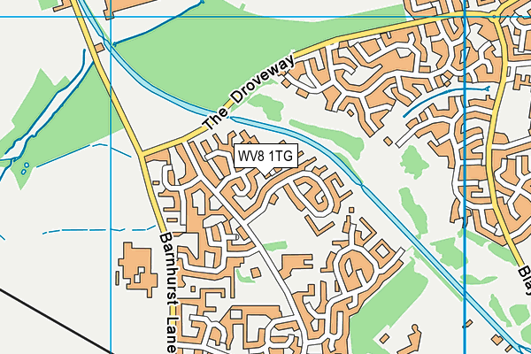 WV8 1TG map - OS VectorMap District (Ordnance Survey)